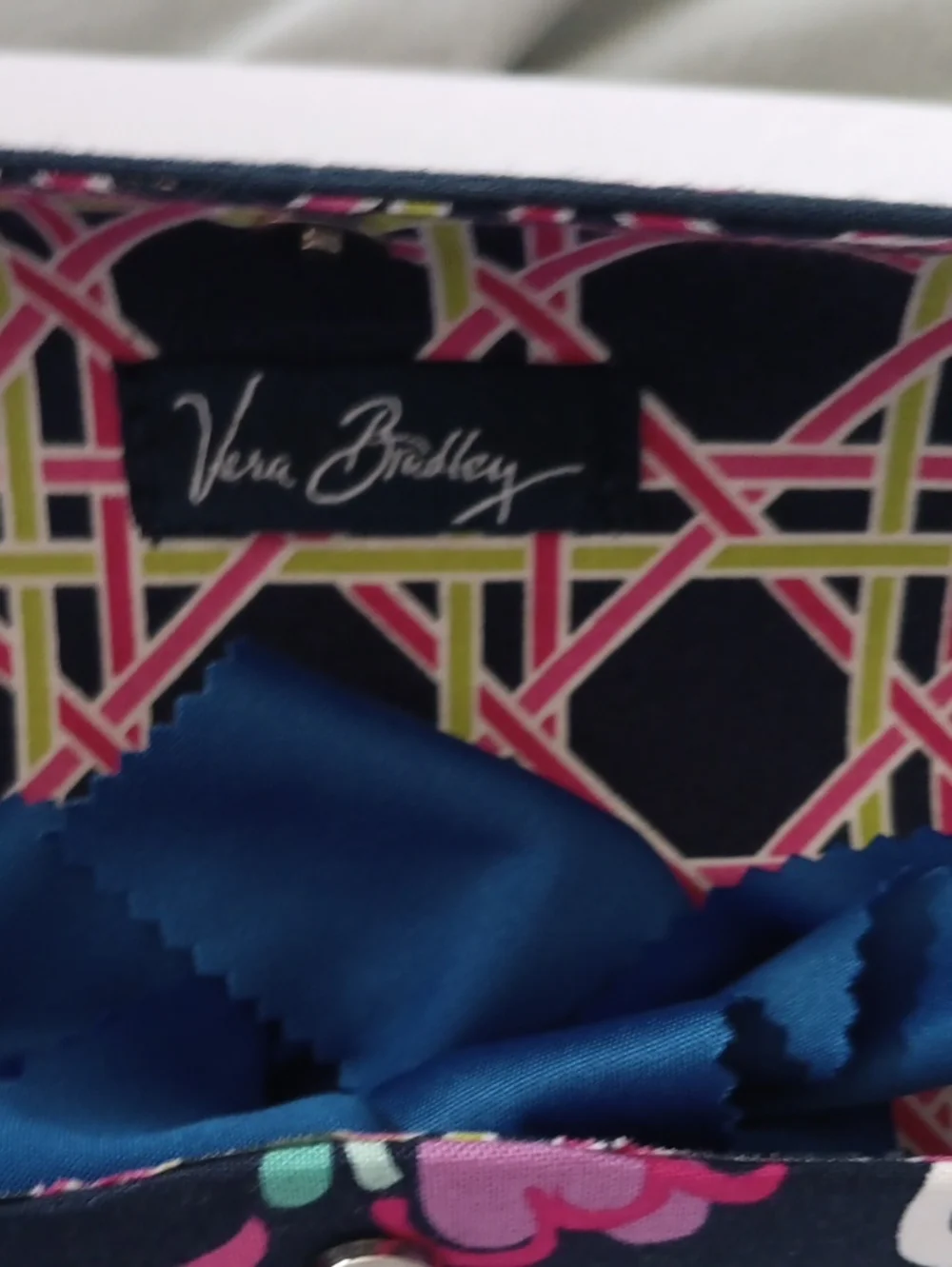 Vera Bradley Midnight Butterfly Hard Clip Eyeglass Readers Case